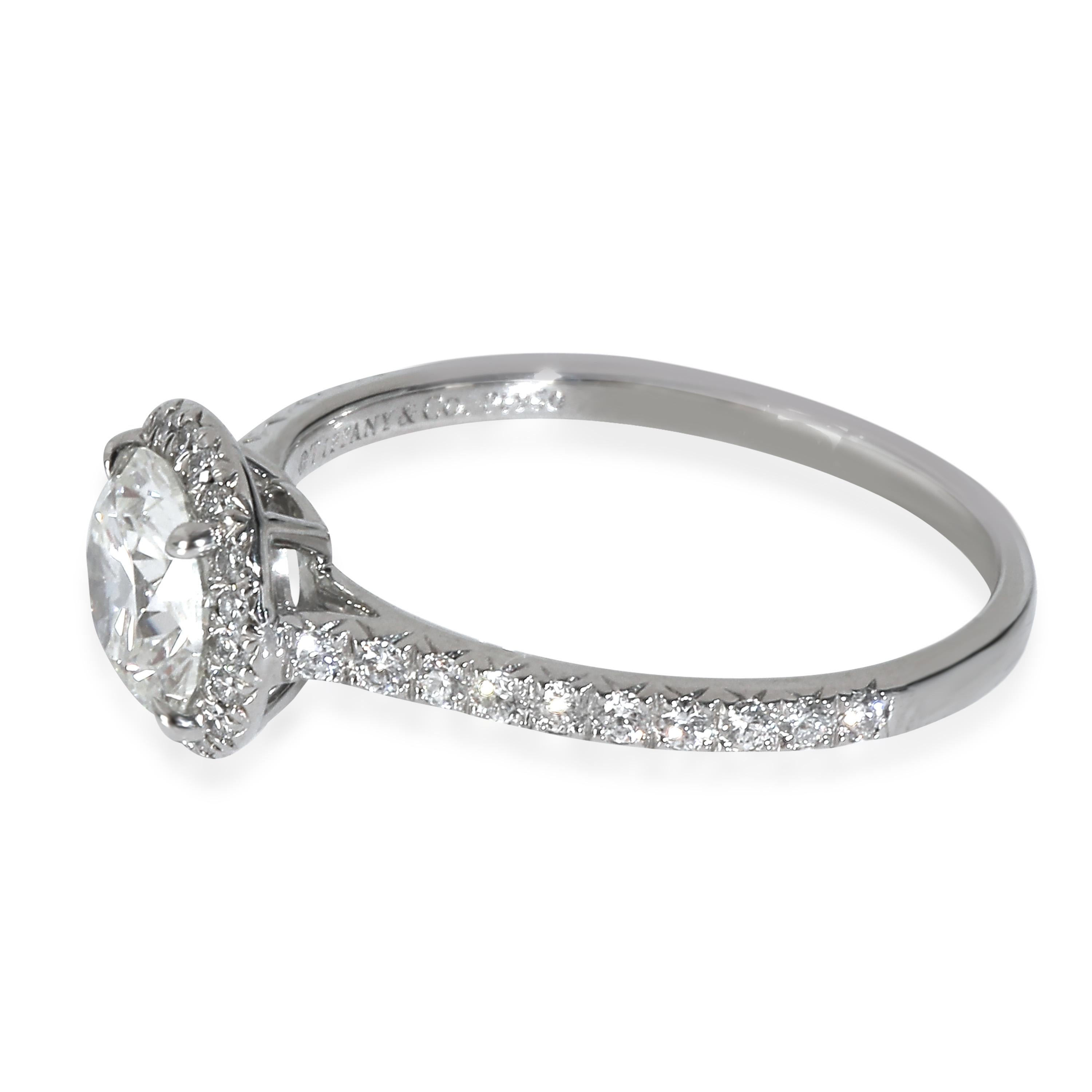Tiffany & Co. 1.07 ct Round Brilliant Diamond Soleste Engagement Ring In Excellent Condition For Sale In New York, NY