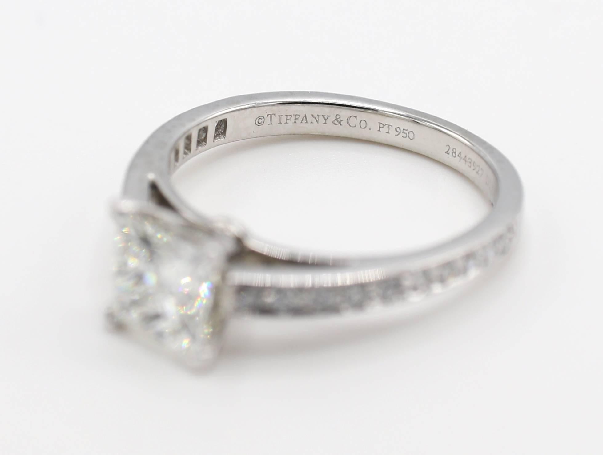 platinum princess cut engagement ring