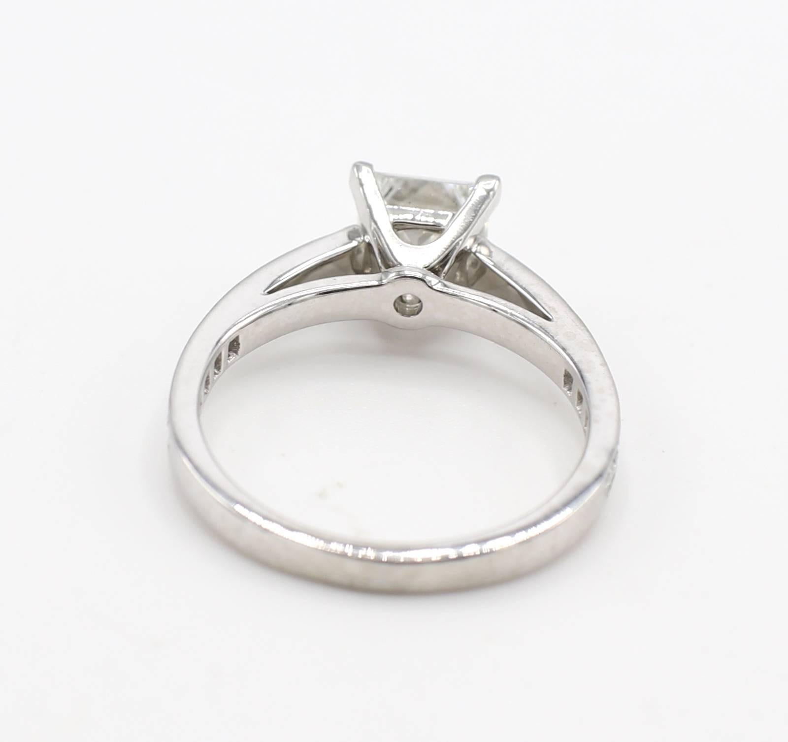Tiffany & Co. Verlobungsring aus Platin mit 1,08 Karat H VVS1 Diamant im Prinzessinnenschliff Damen