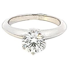 Tiffany & Co 1,08 Karat Runder Brillant H VVS2 Diamant Platin Verlobungsring