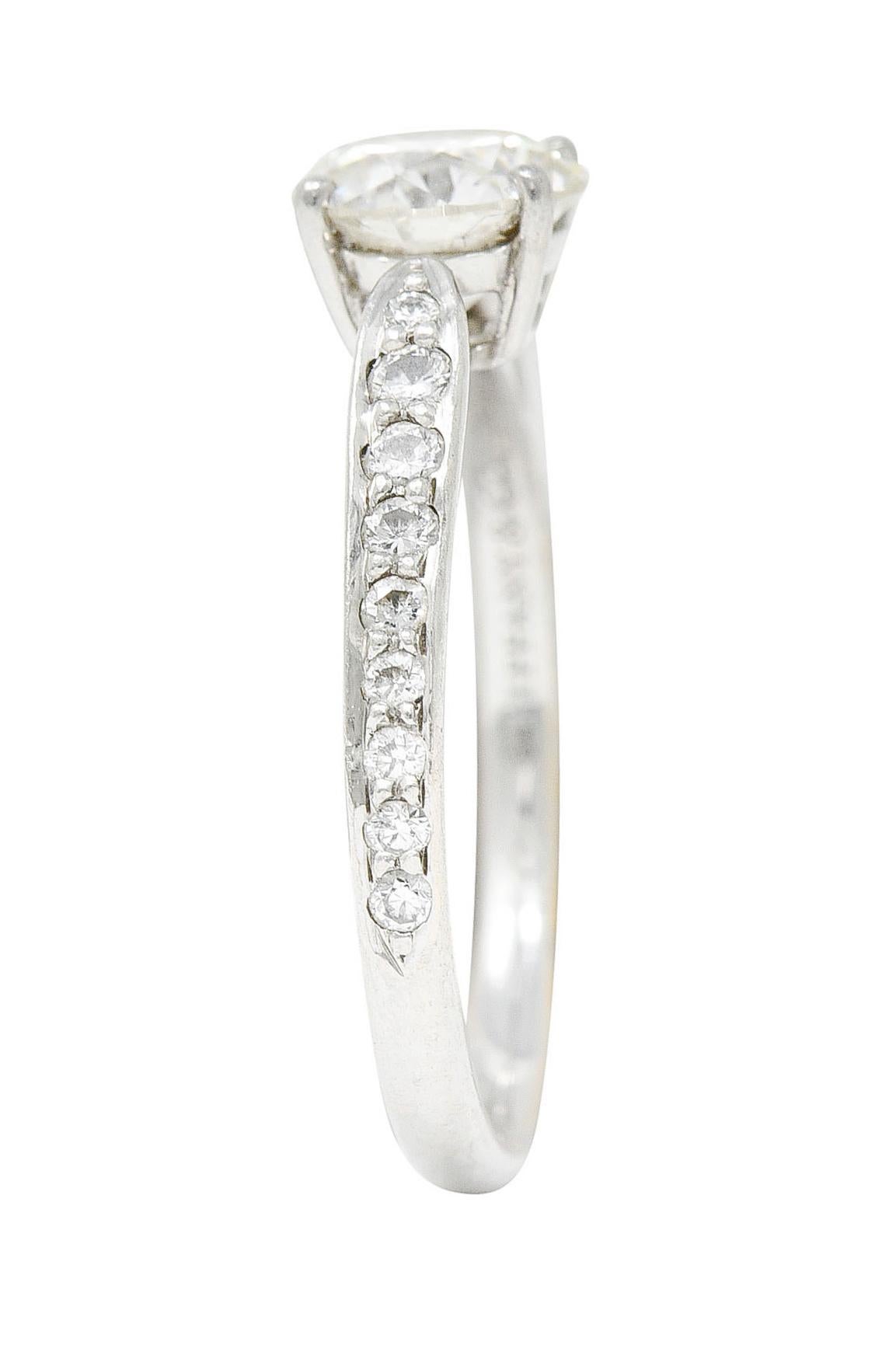 Tiffany & Co. 1.08 Carats Diamond Platinum Engagement Ring 2