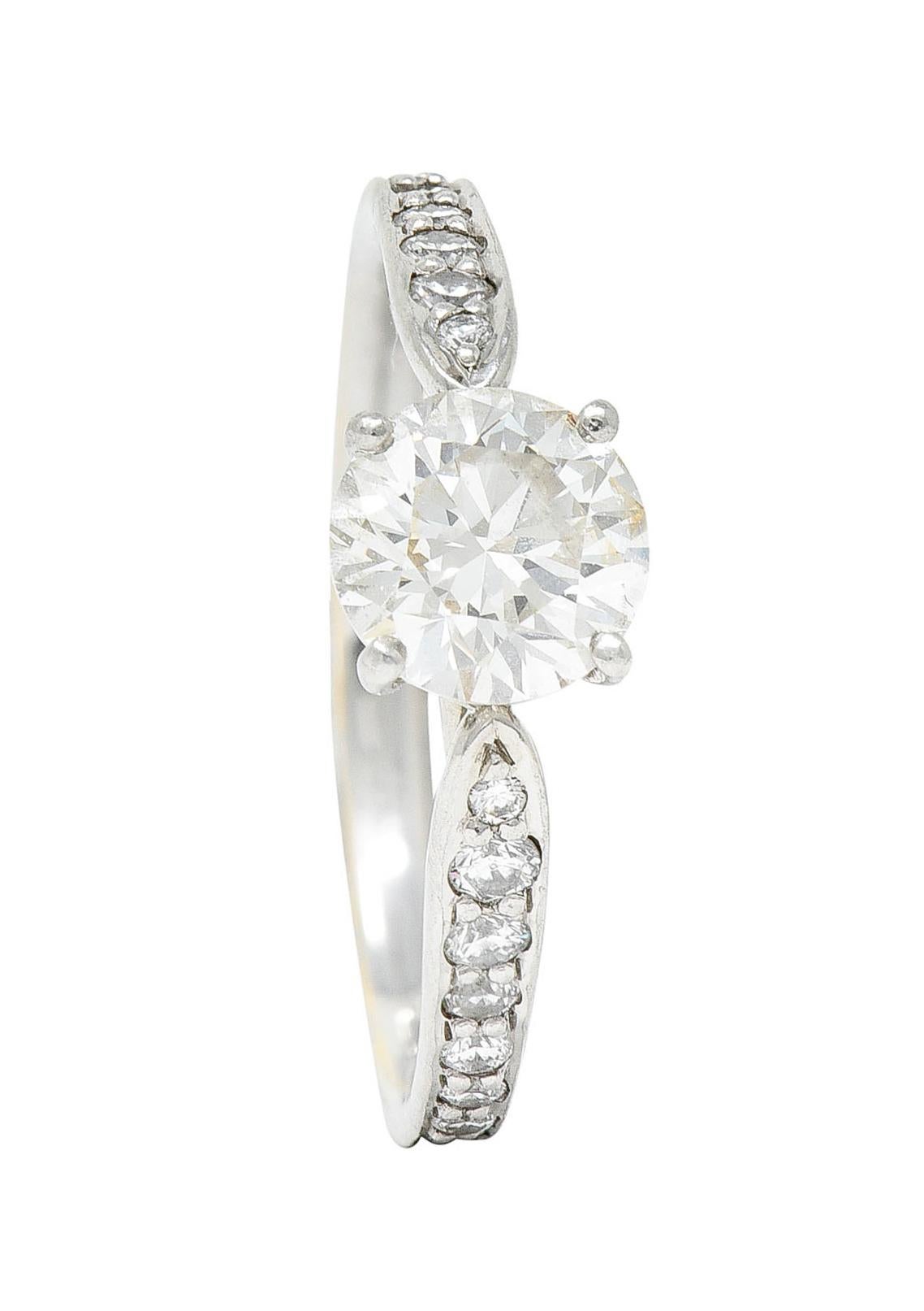 Tiffany & Co. 1.08 Carats Diamond Platinum Engagement Ring 3