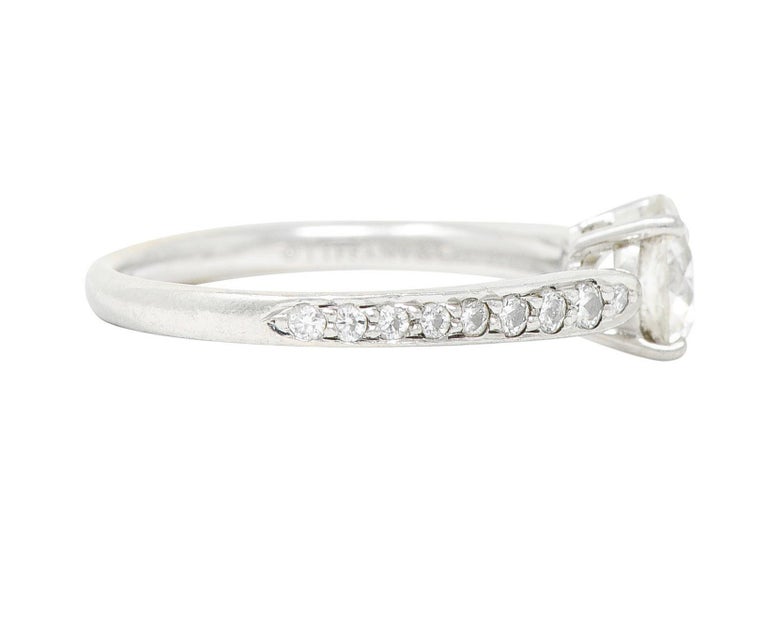Tiffany and Co. 1.08 Carats Diamond Platinum Engagement Ring at 1stDibs