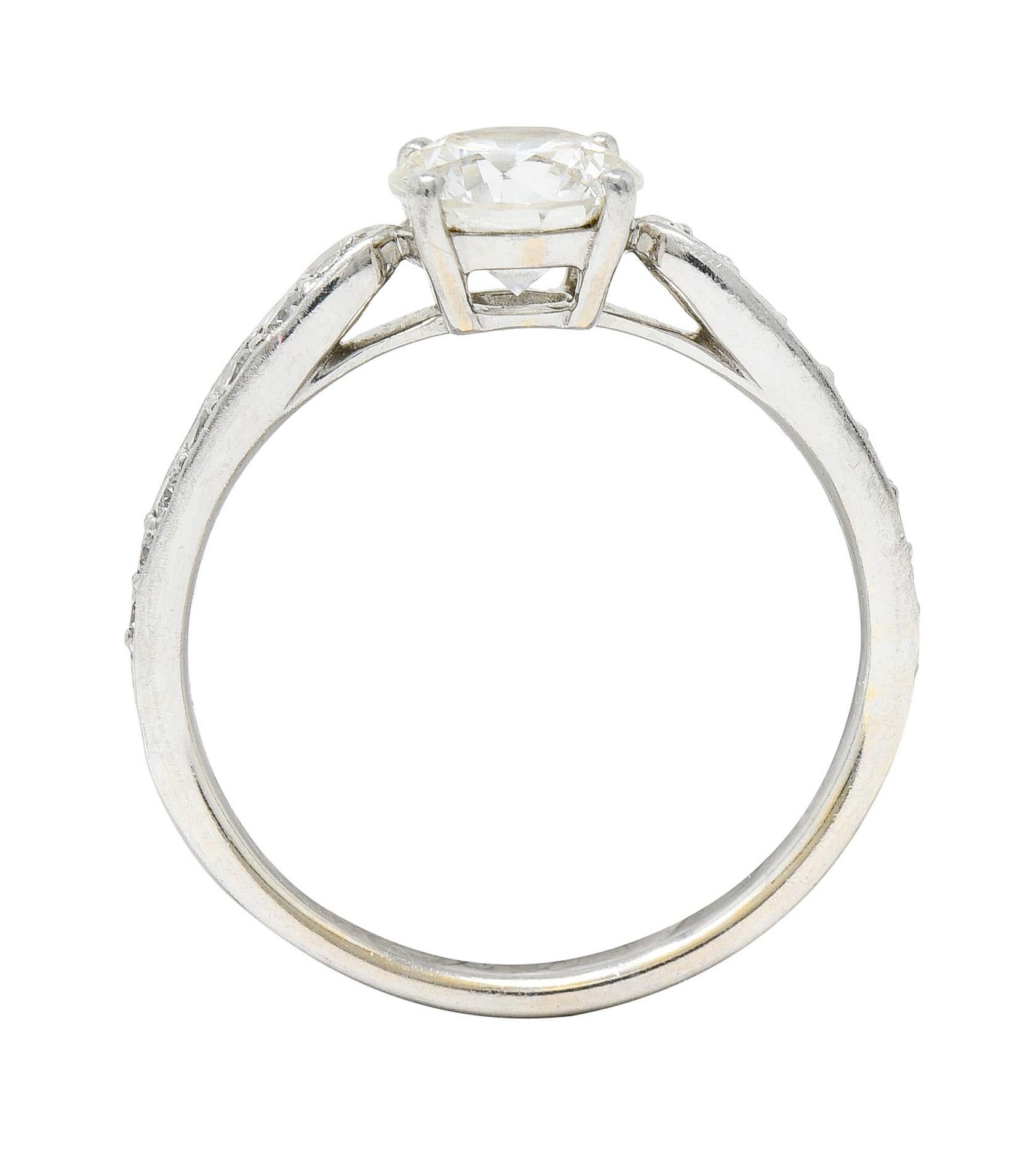 Women's or Men's Tiffany & Co. 1.08 Carats Diamond Platinum Engagement Ring