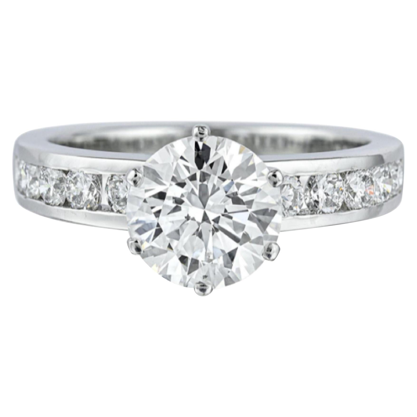 Tiffany & Co. 1.08 Carats Diamond Solitaire Engagement Platinum Ring