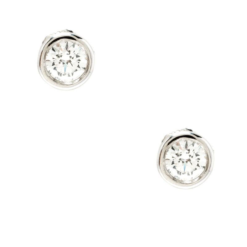 Contemporary Tiffany & Co. 1.08 ct Diamonds By The Yard Platinum Earrings