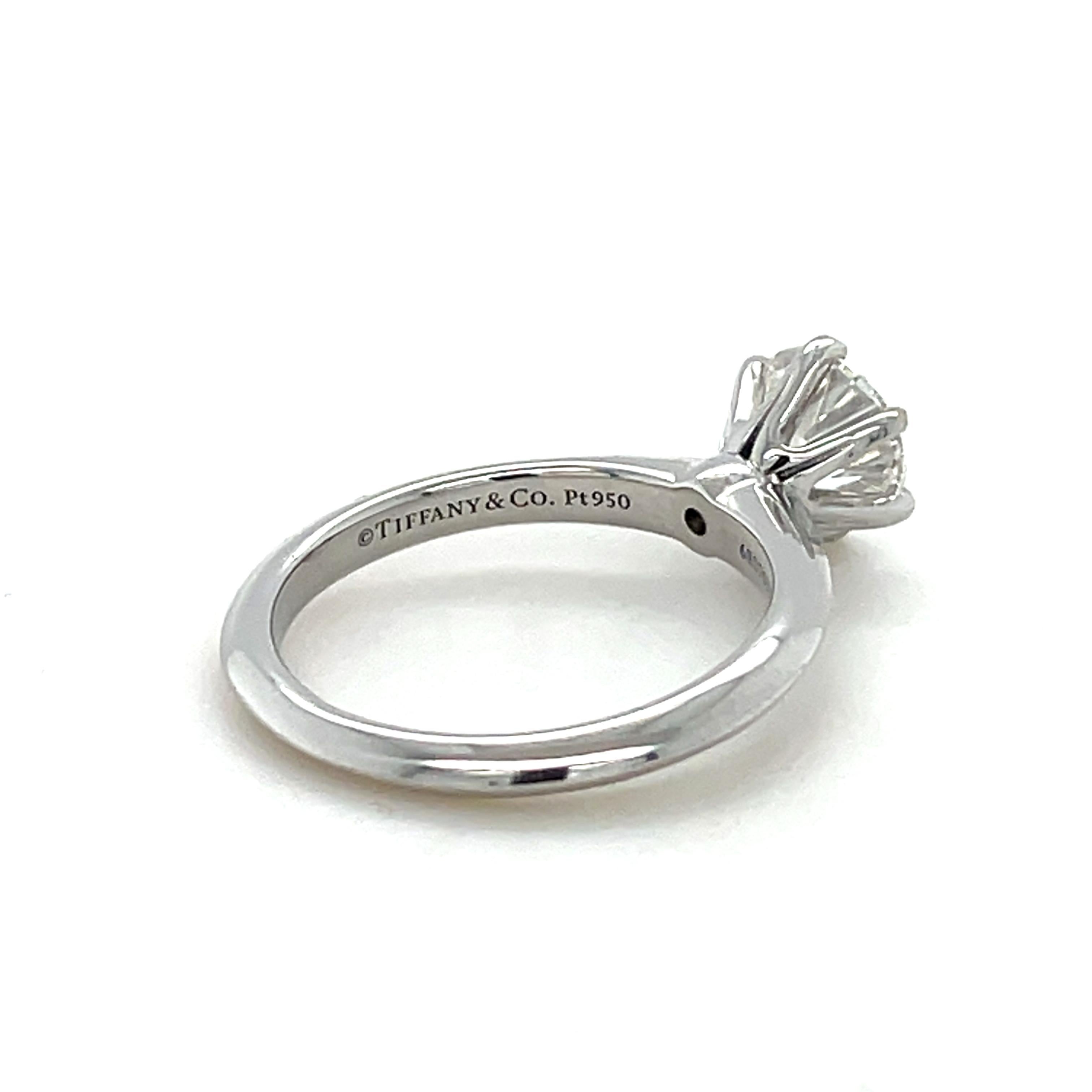 Tiffany & Co., Verlobungsring mit 1,09 Karat Diamant (Zeitgenössisch) im Angebot