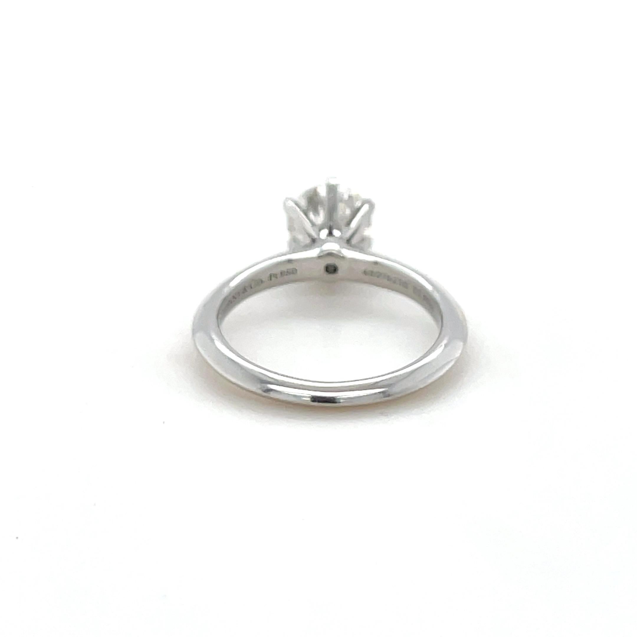 Tiffany & Co., Verlobungsring mit 1,09 Karat Diamant (Brillantschliff) im Angebot
