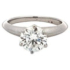 Tiffany & Co 1.09 Carat Round Brilliant Diamond Platinum Engagement Ring