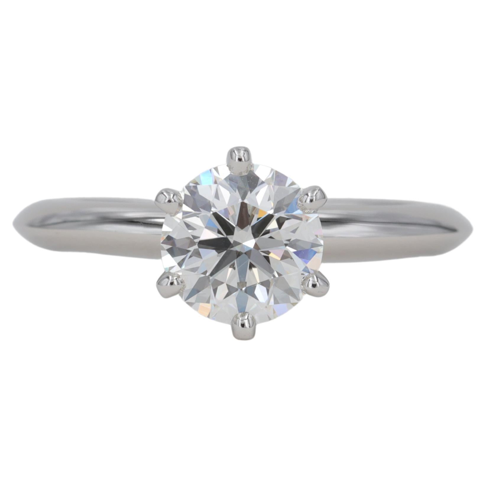 Verlobungsring mit rundem Brillanten von Tiffany & Co., 1,09 Karat I VS1