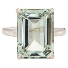 Vintage Tiffany & Co. 10ct Green Amethyst Ring Sparklers Sterling Silver 8 Fine Jewelry