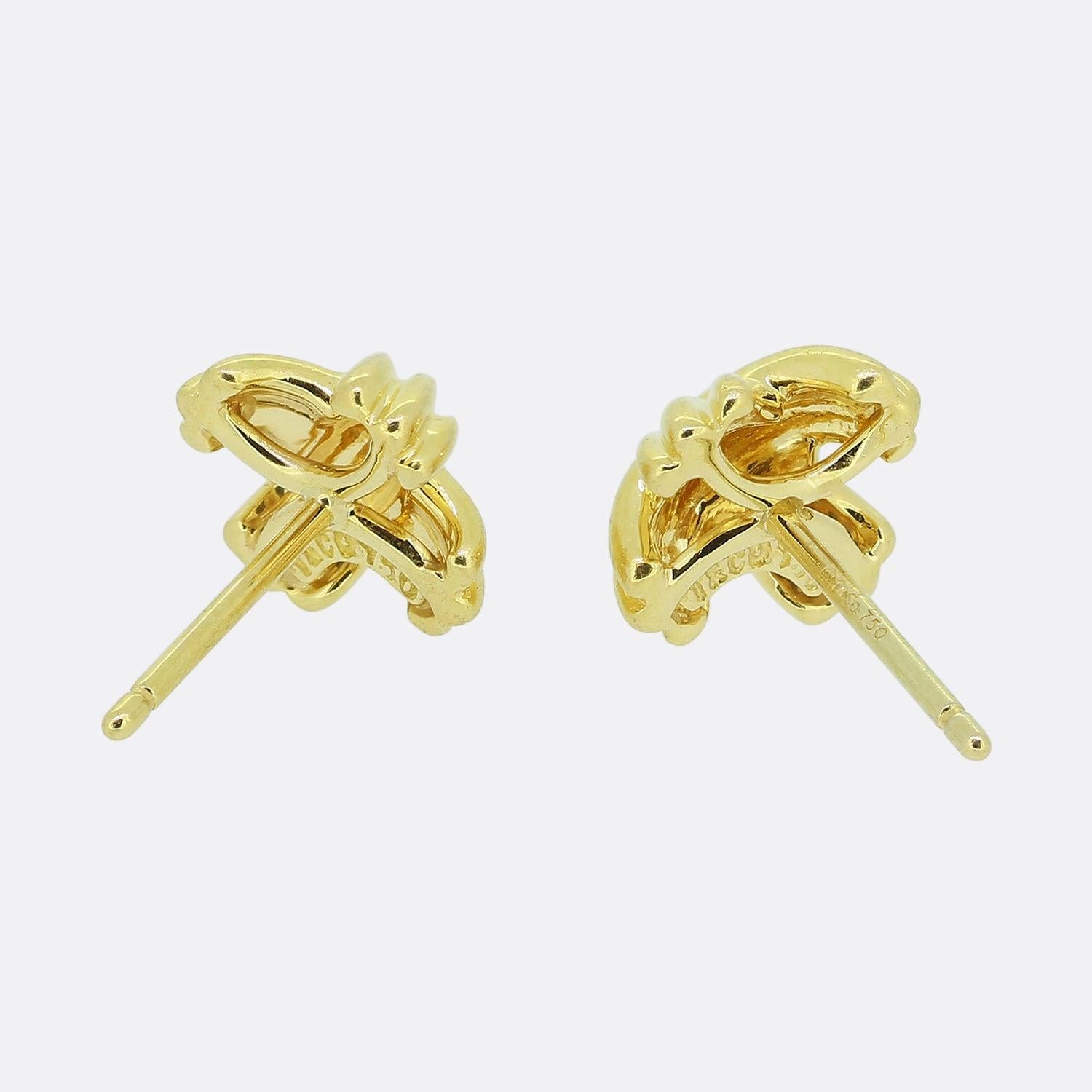 Tiffany & Co. 10mm Signature X Earrings In Good Condition In London, GB