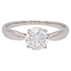 Tiffany & Co 1.10 Ct Platinum Harmony Solitaire Diamond Engagement Ring H VS1