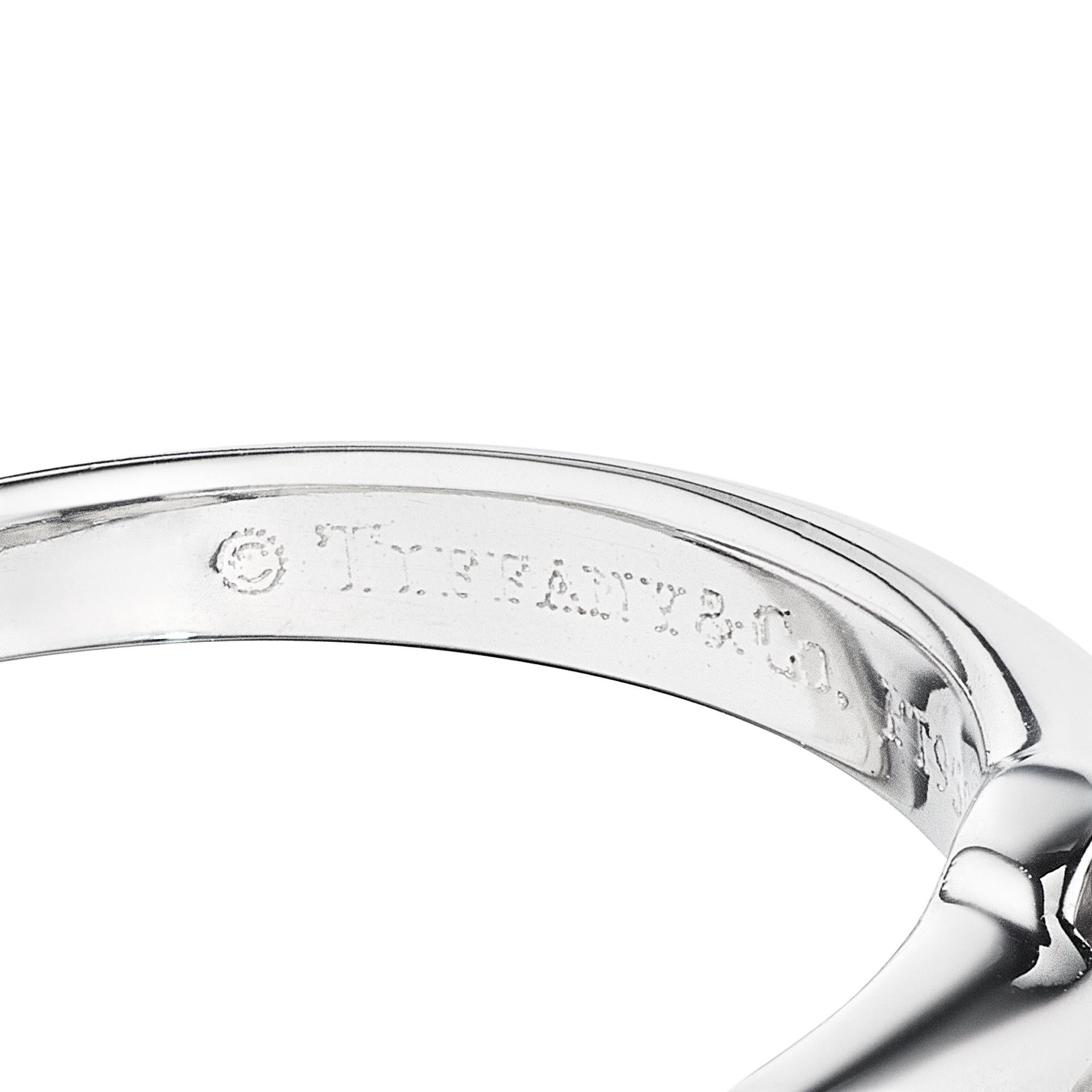 Round Cut Tiffany & Co. 1.12 Carat Round Brilliant Diamond Platinum Engagement Ring For Sale