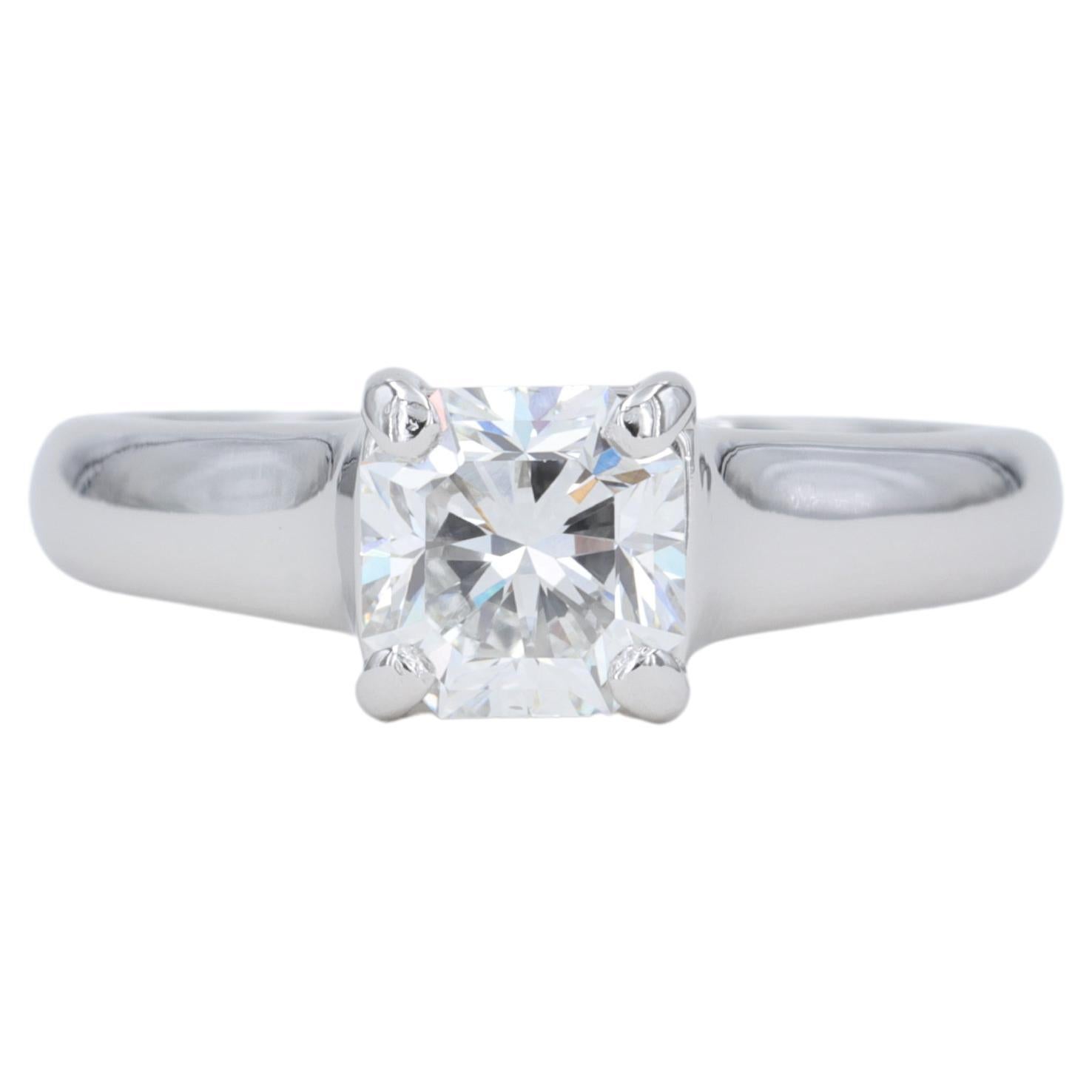 Tiffany & Co. Bague de fiançailles solitaire taille radiant G VVS2 en Lucida de 1,13 carat