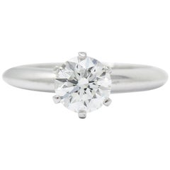 Tiffany & Co. 1.14 Carats Diamond Platinum Solitaire Engagement Ring GIA 