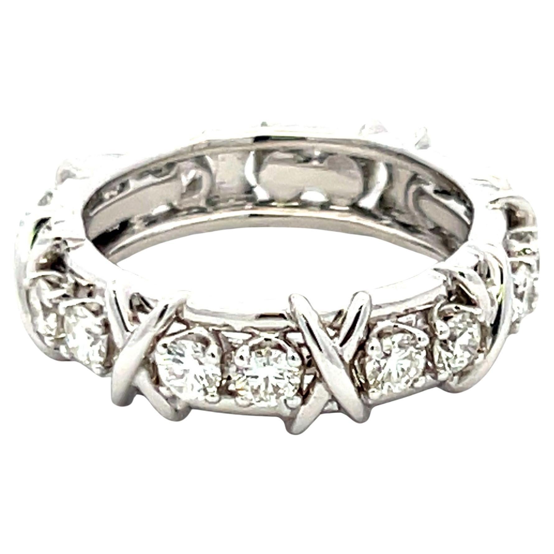 Tiffany 
Co. 1.14ct F VS1 Diamante in Platino X-Design Anello Eternità