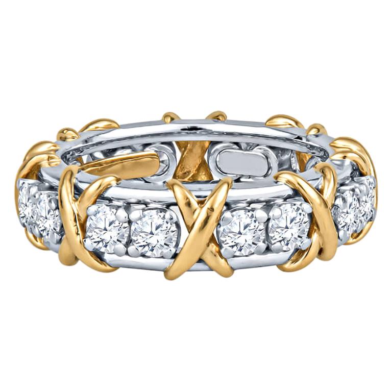Tiffany & Co 1.14ctw Tiffany & Co. Schlumberger Sixteen Stone Round Diamond Ring
