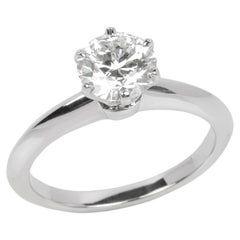 Tiffany & Co. 1.15ct Brilliant Cut Diamond Platinum Ring