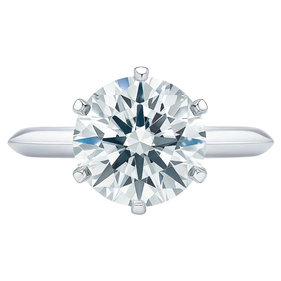Tiffany 
Co. 1.16 Ct. Round Brilliant Cut Diamond Solitaire Engagement Ring en venta