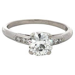 Tiffany 
Co 1.16ct Old Miner Cut Diamond Platinum Vintage Engagement Ring