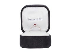 Tiffany & Co 1.17 Carat Ruby 0.20 Carat Round Diamond Platinum Engagement Ring