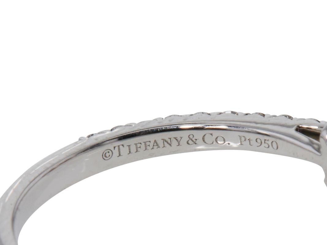 Women's Tiffany & Co 1.17 Carat Ruby 0.20 Carat Round Diamond Platinum Engagement Ring For Sale