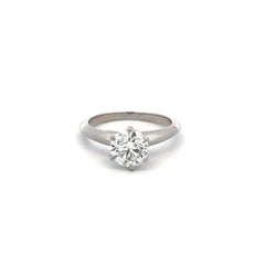 Tiffany & Co 1.18 Carat Round Brilliant G VS1 Diamond Platinum Engagement Ring
