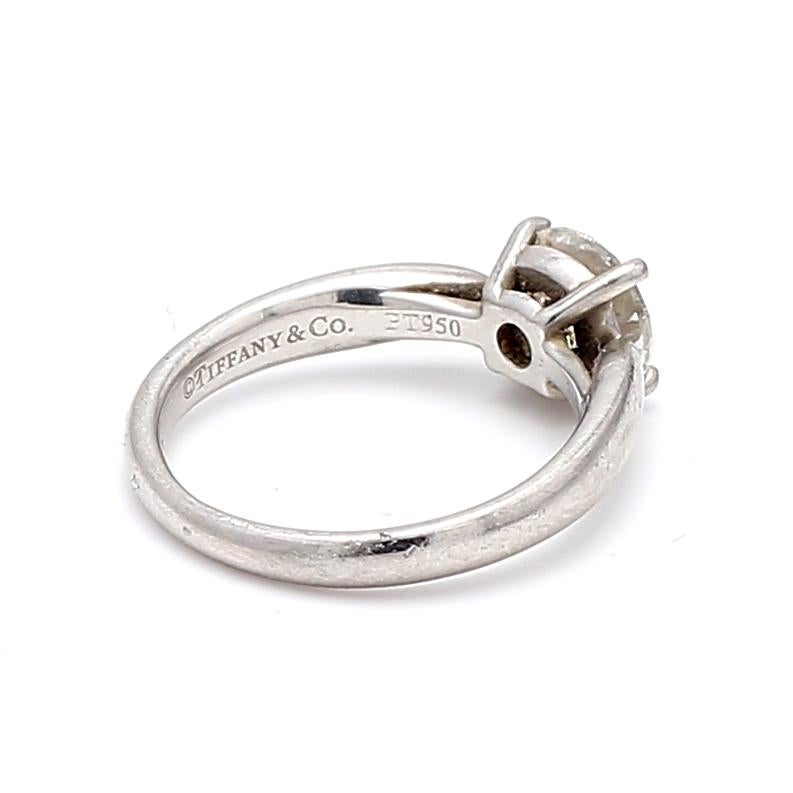 Tiffany & Co 1.18 Carat Round Brilliant H IF Diamond Platinum Engagement Ring In Good Condition For Sale In New York, NY