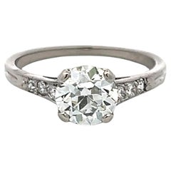 Tiffany 
Co 1.19 Carat E VS2 Diamond Platinum Engagement Ring Vintage