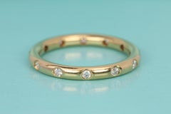 Tiffany & Co. 12 Diamond Eternity Band Ring in 18K Yellow Gold
