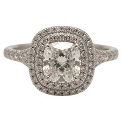 Tiffany & Co. 1.20 Carat Cushion Cut Diamond Soleste Ring