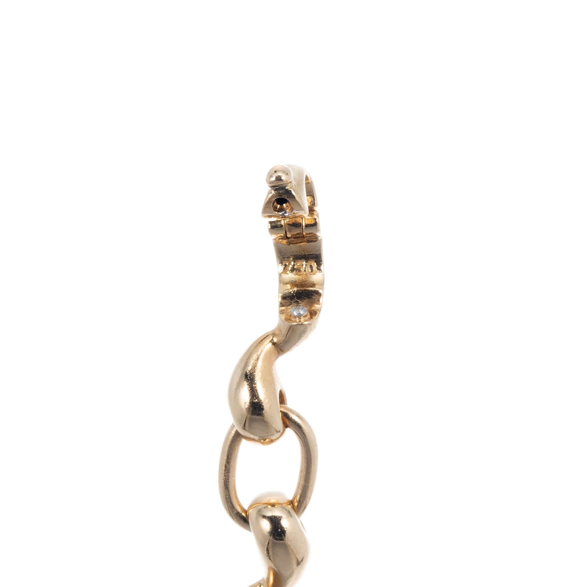 Women's Tiffany & Co 1.20 Carat Diamond Yellow Gold Platinum Swirl Link Necklace