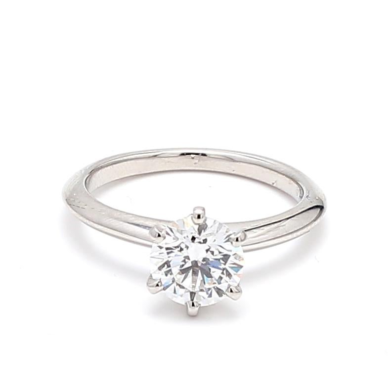Designer:
Tiffany & Co


Title:
Tiffany & Co 1.20 Carat Round Brilliant F VS1 Diamond Platinum Engagement Ring


Style:
Engagement


Metal:
Platinum


Gemstone 1:
1.2 Carat Diamond


Number of Stones:
1


Color:
F


Clarity:
VS1


Shape:
Round