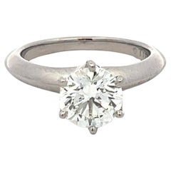Tiffany & Co 1.21 Carat Round Brilliant I VVS1 Diamond Platinum Engagement Ring