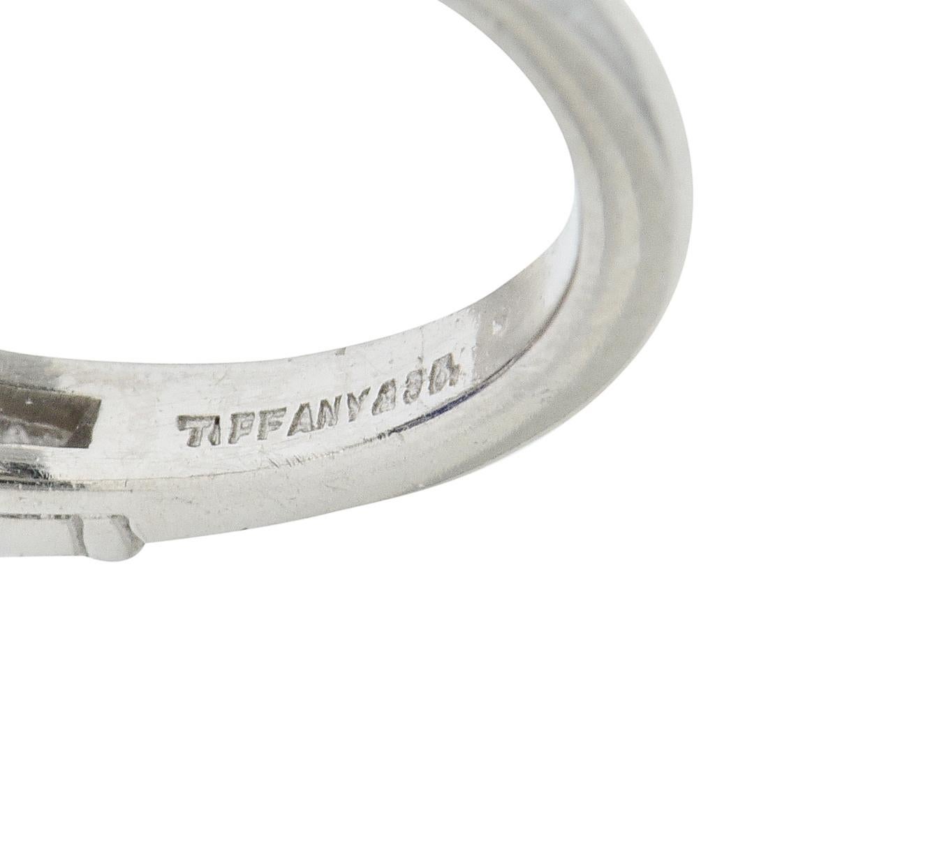 Tiffany & Co. Platinring mit 12,17 Karat unbehandeltem Ceylon-Saphir und Diamant 4