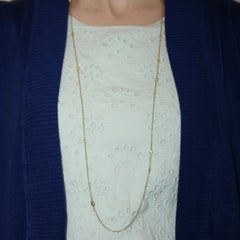 Tiffany & Co. 1.21ctw Round Cut Diamond Elsa Peretti Sprinkles Necklace 18K Gold