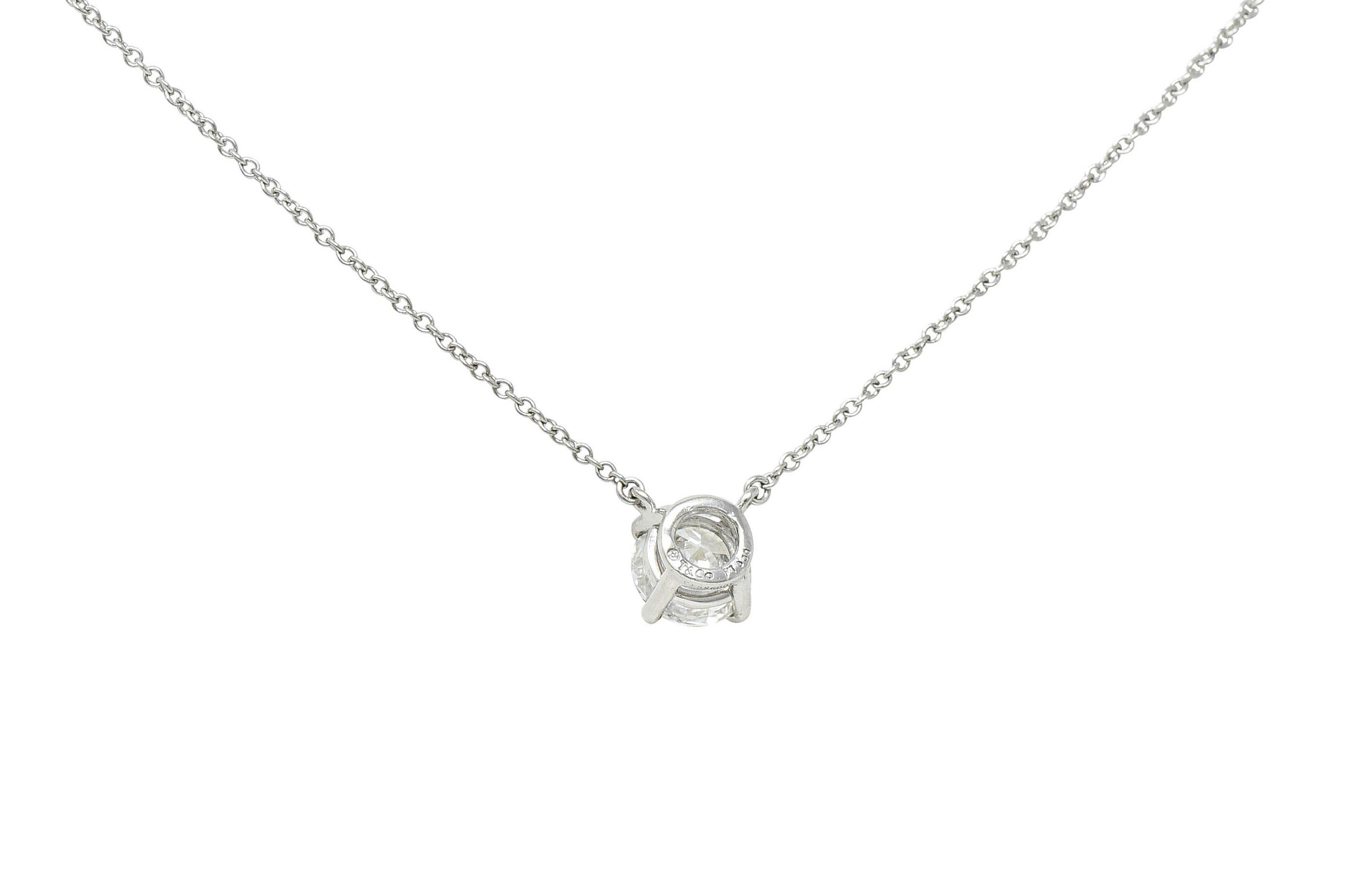 tiffany diamond solitaire necklace