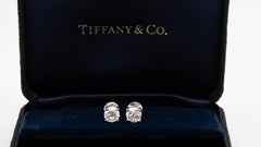 Tiffany & Co. 1.22 Carat Total Weight Diamond Stud Earrings in Platinum