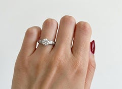 Tiffany & Co. 1.24 Carat F VVS1 Diamond Platinum Engagement Ring Size 4.75