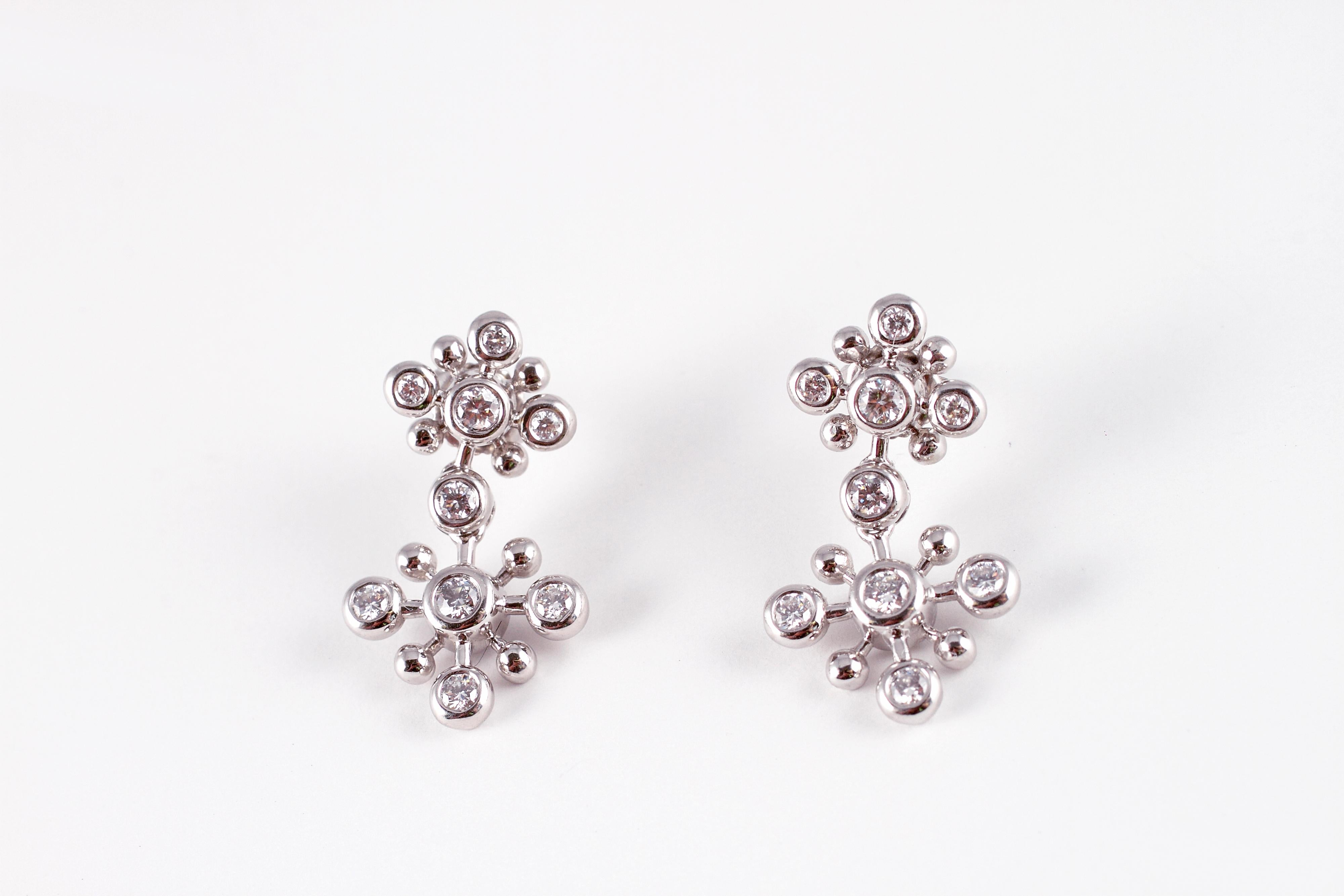 Feiern Sie den Winter mit diesen 1,25 Karat schweren Diamantohrringen aus der Tiffany & Co 