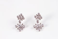 Tiffany & Co. 1.25 Carat Diamond Snowflake Earrings in Platinum