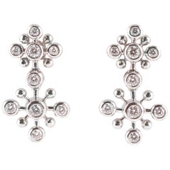 Tiffany & Co. 1.25 Carat Diamond Snowflake Earrings in Platinum