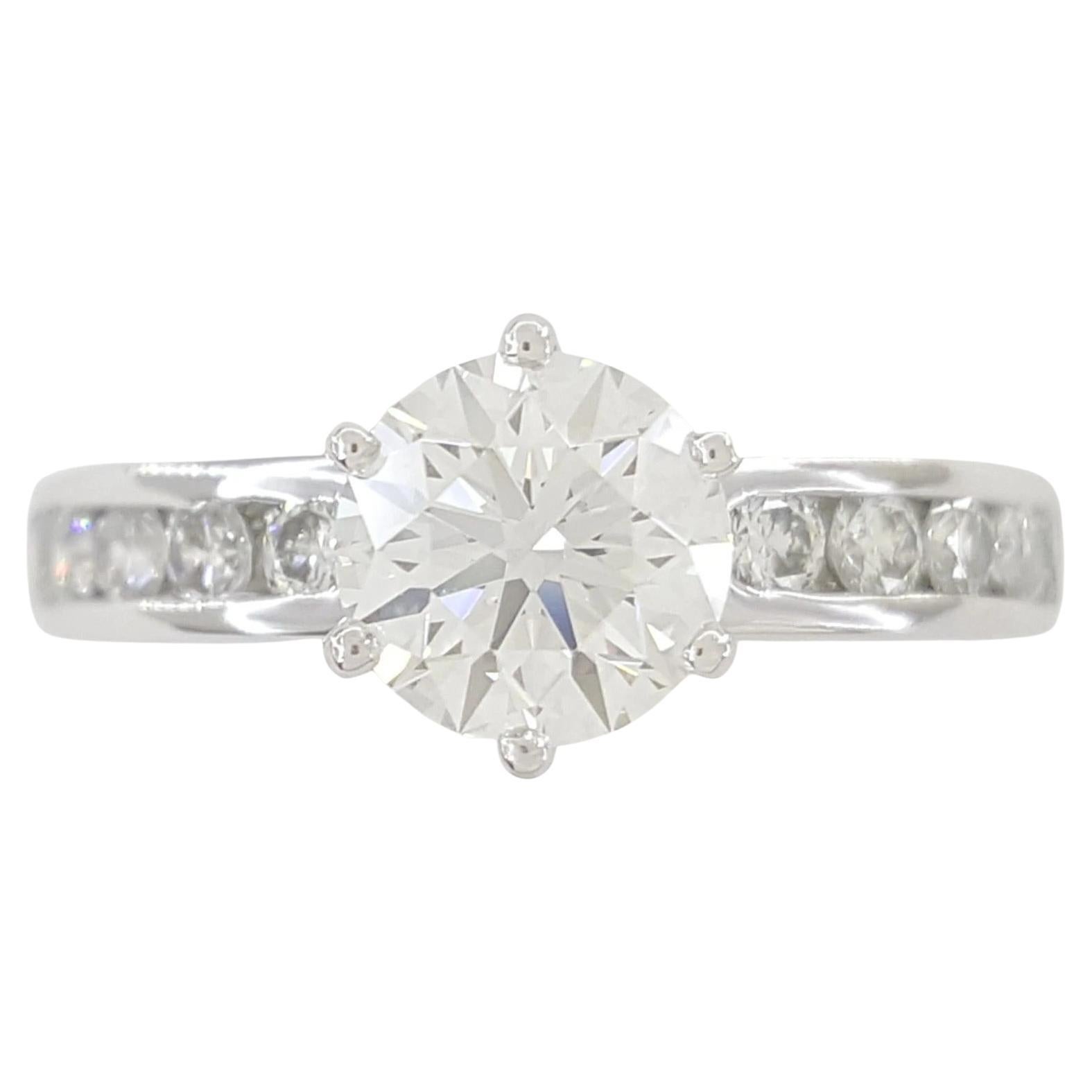 Tiffany & Co. 1.25 Carat Platinum Channel-Set Diamond Engagement Ring For Sale