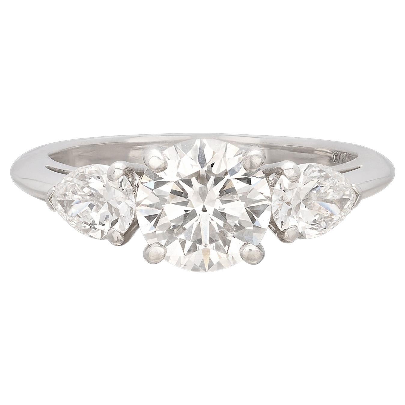 Tiffany & Co. 1,25 Karat. F/VS1 Verlobungsring aus Platin mit Diamant und Platin im Angebot