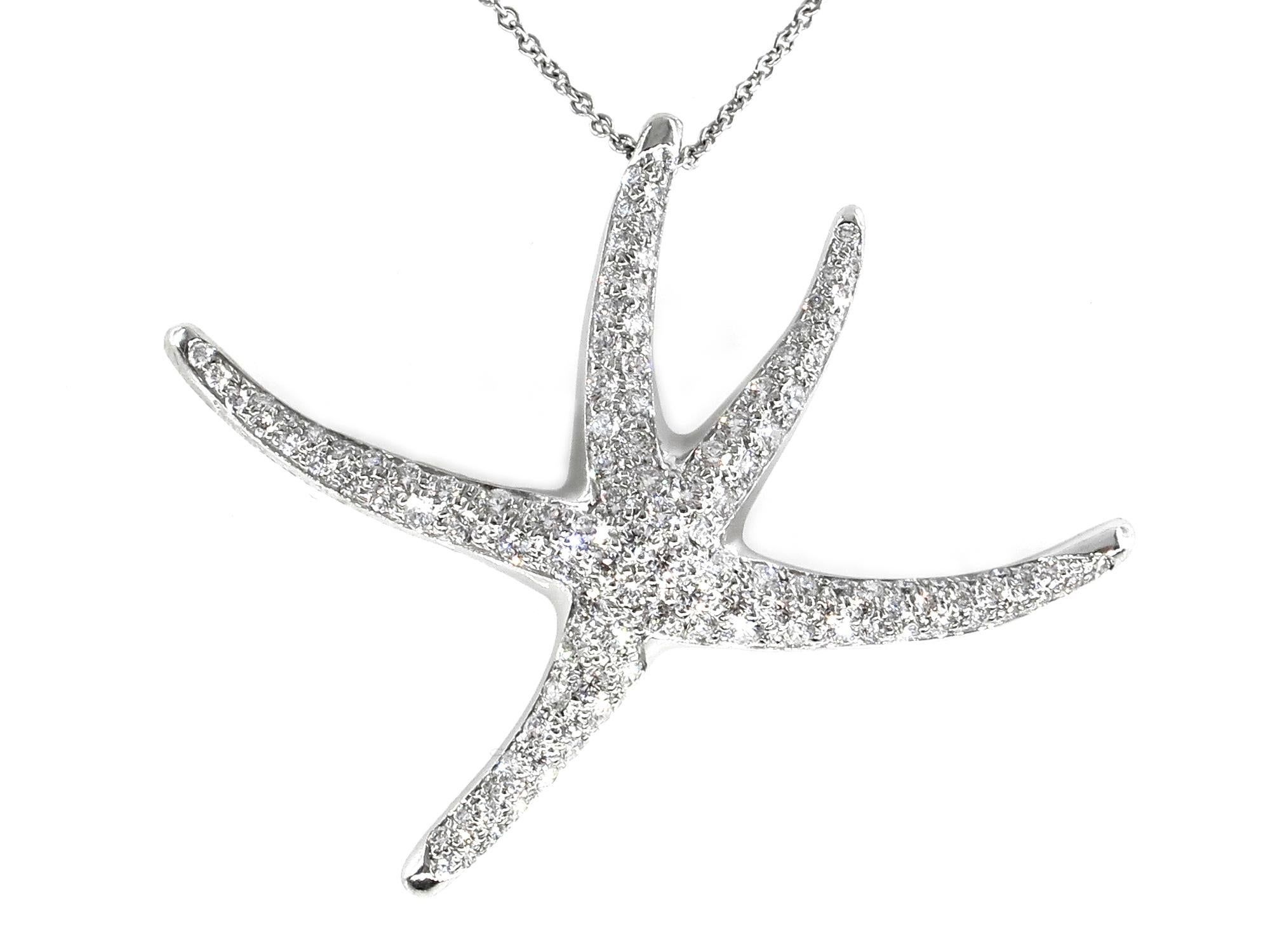 tiffany starfish diamond necklace