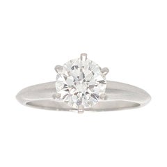 Tiffany 
Co. 1.26 Carat Diamond Platinum Solitaire Engagement Ring