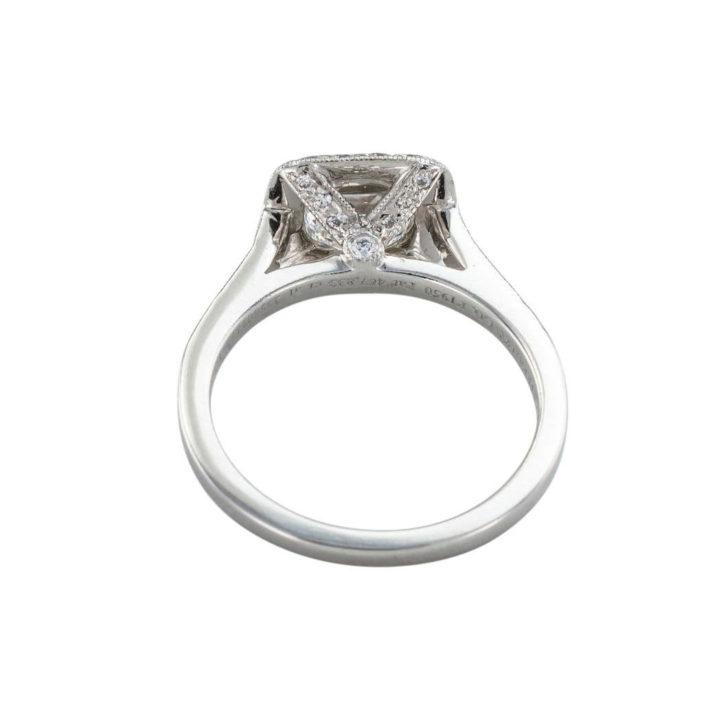 Contemporary Tiffany & Co. 1.27 Carats Cushion Cut Diamond Platinum Legacy Engagement Ring