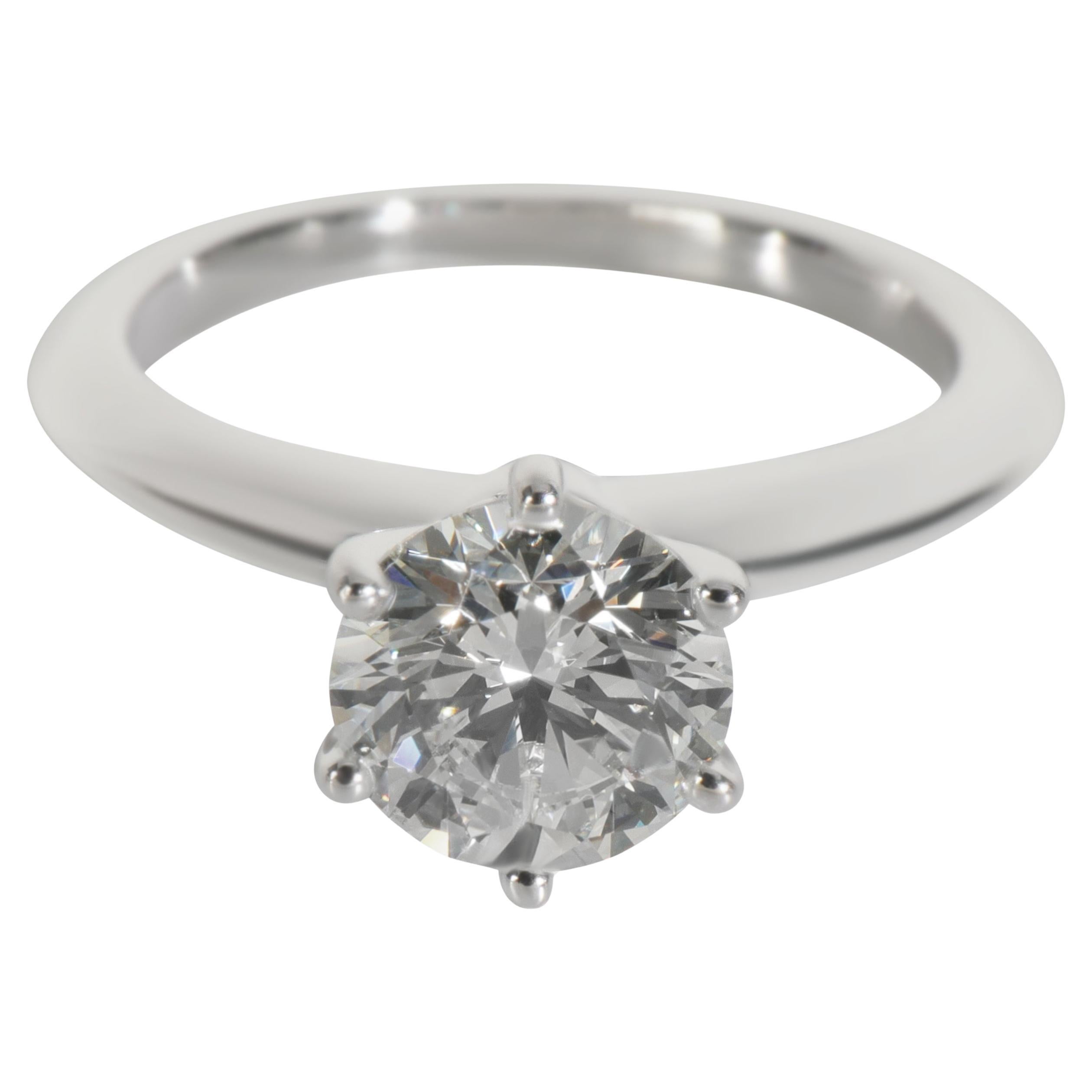 Tiffany 
Co. Bague de fiançailles à diamants ronds et brillants de 1.28 ct