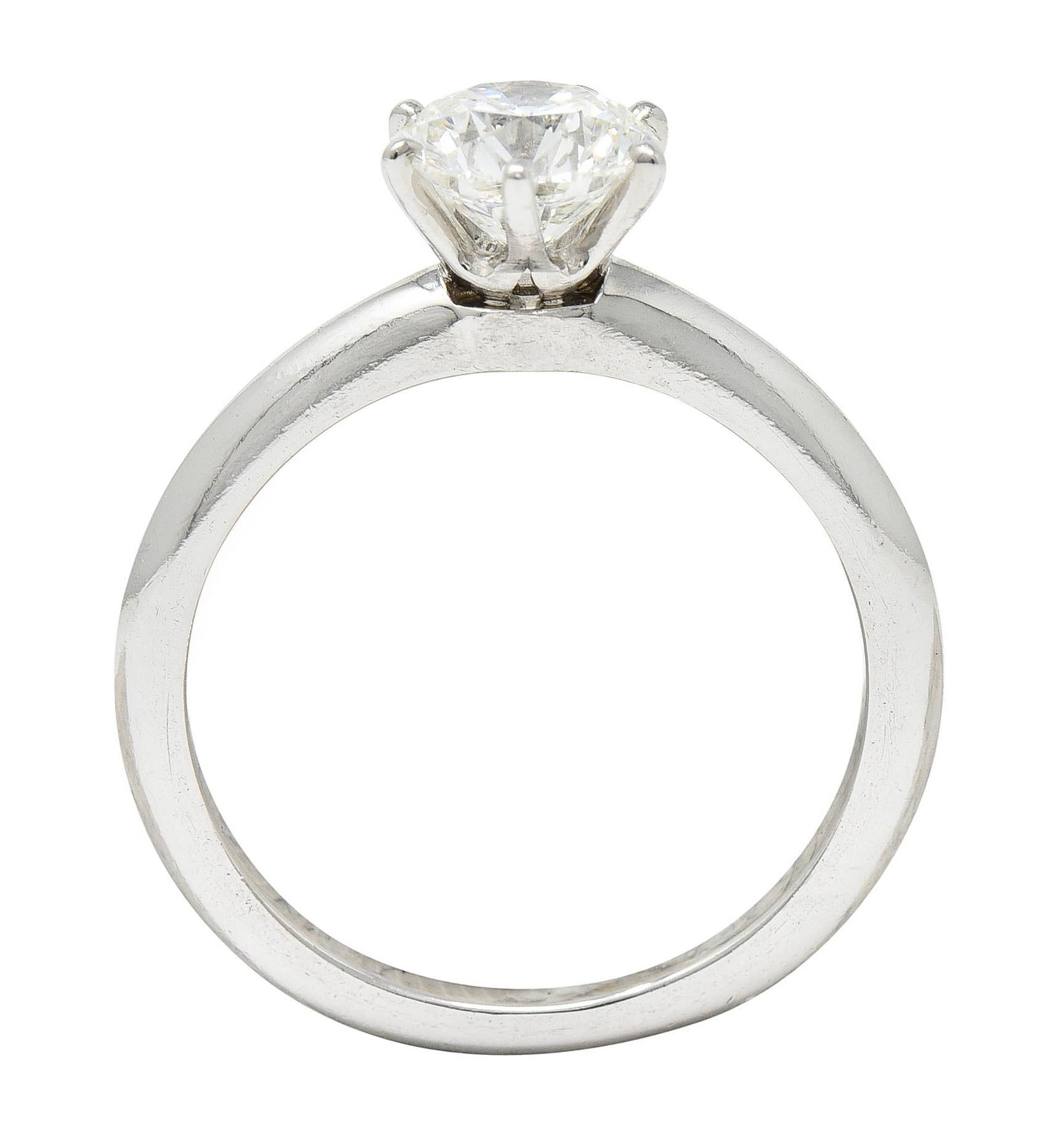 Tiffany & Co, bague de fiançailles solitaire en platine avec diamants de 1,29 carat en vente 5